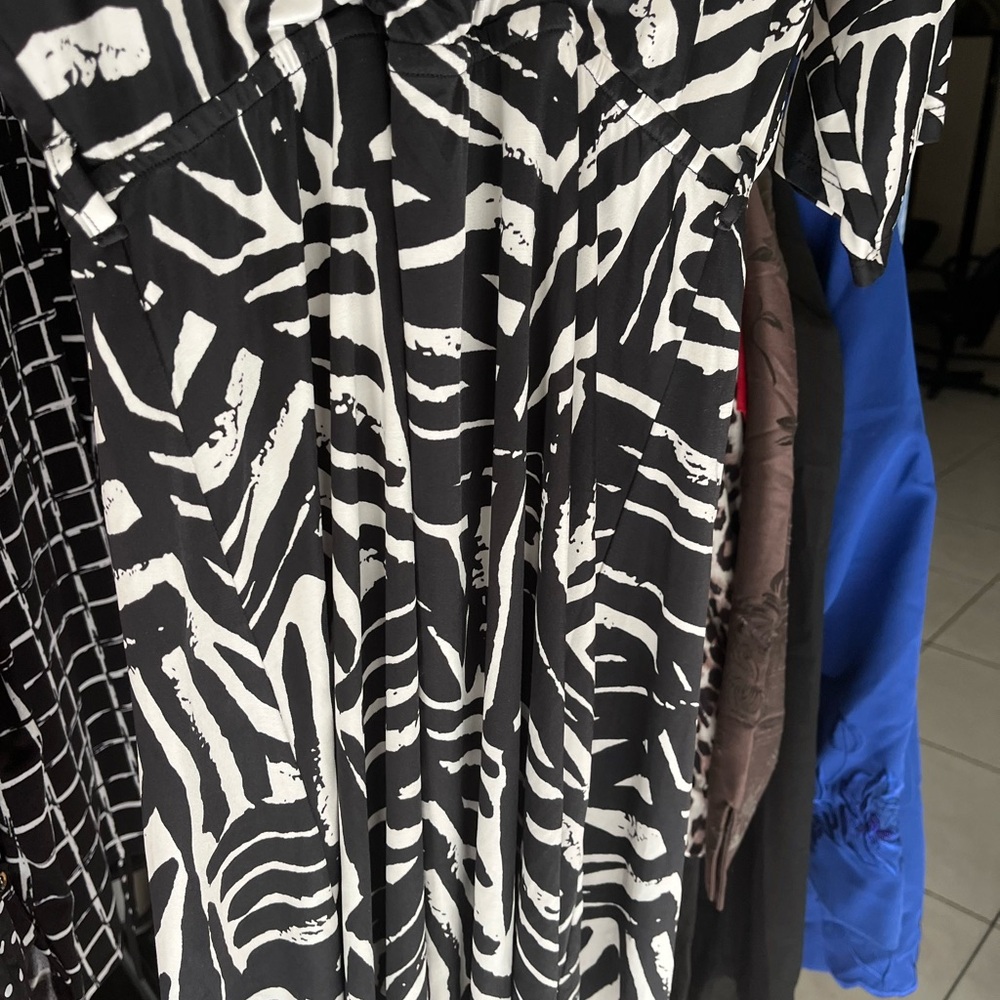 Black and White Zebra Print Dress